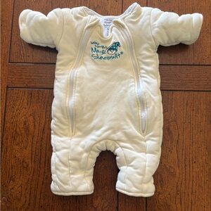 Baby Merlin’s Magic Sleepsuit- Transition - Cream - Small (3-6 mo)